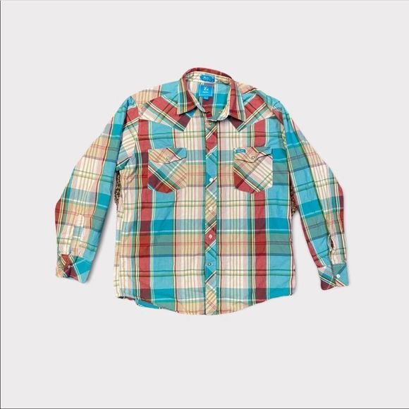 Lng WOVENS | Men’s Plaid Button Down Shirt - Picture 1 of 8